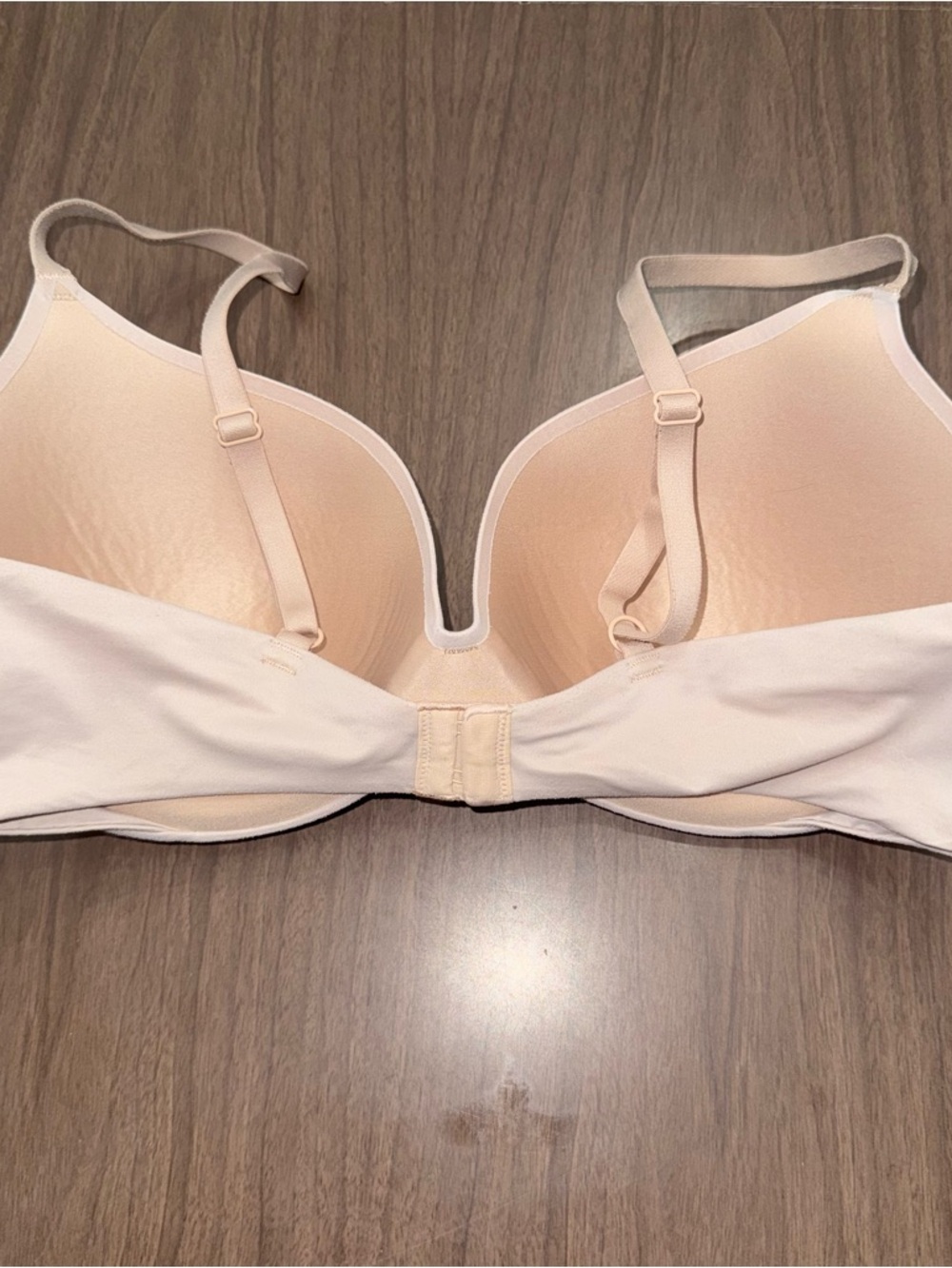 Auden‎ Embedded Wire Demi Bra Cream Nude Size 36D Lined Lightly Padded T Shirt - Picture 2 of 5